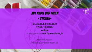 Read more about the article Mit Nadel und Faden – Sticken