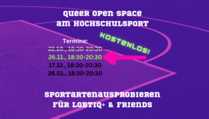 Read more about the article Queer Open Space am Hochschulsport