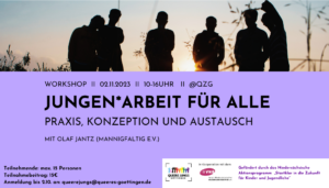 Read more about the article Workshop: Jungen*Arbeit Für Alle