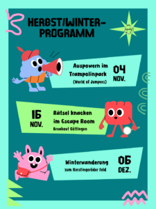 Mehr über den Artikel erfahren Herbst/Winterprogramm